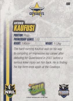 2010 NRL Champions #106 Antonio Kaufusi Back